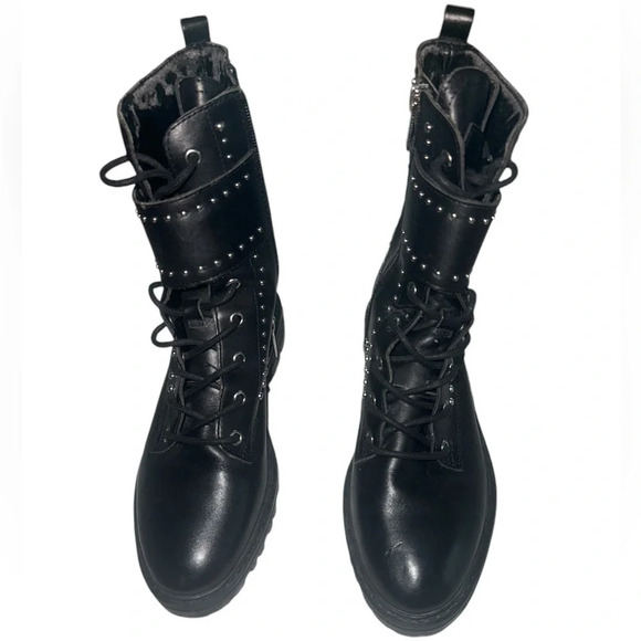 Marc Fisher LTD JOSETTE Combat Stud Lug Boots 6 - Picture 6 of 10